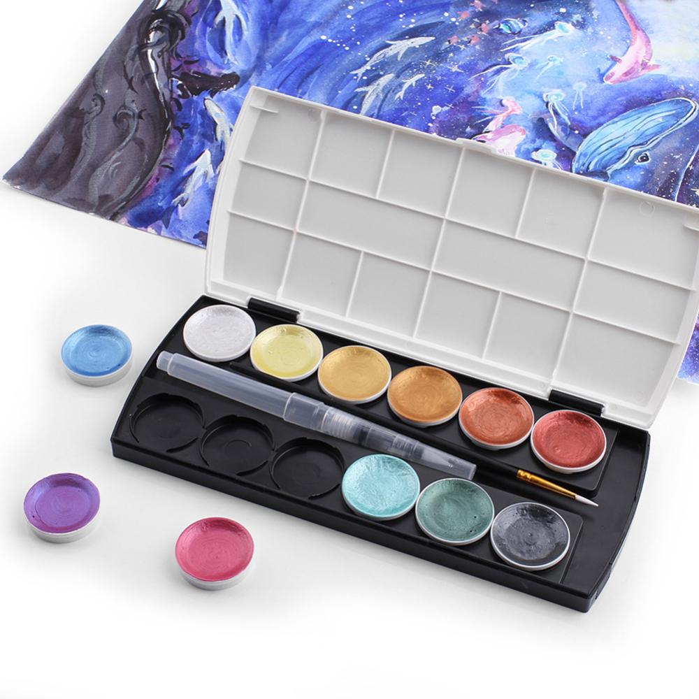 12 Colors Watercolor Paint for Painting Professional Water Color Drawing Set with Detachable Palette Back to School Art Supplies