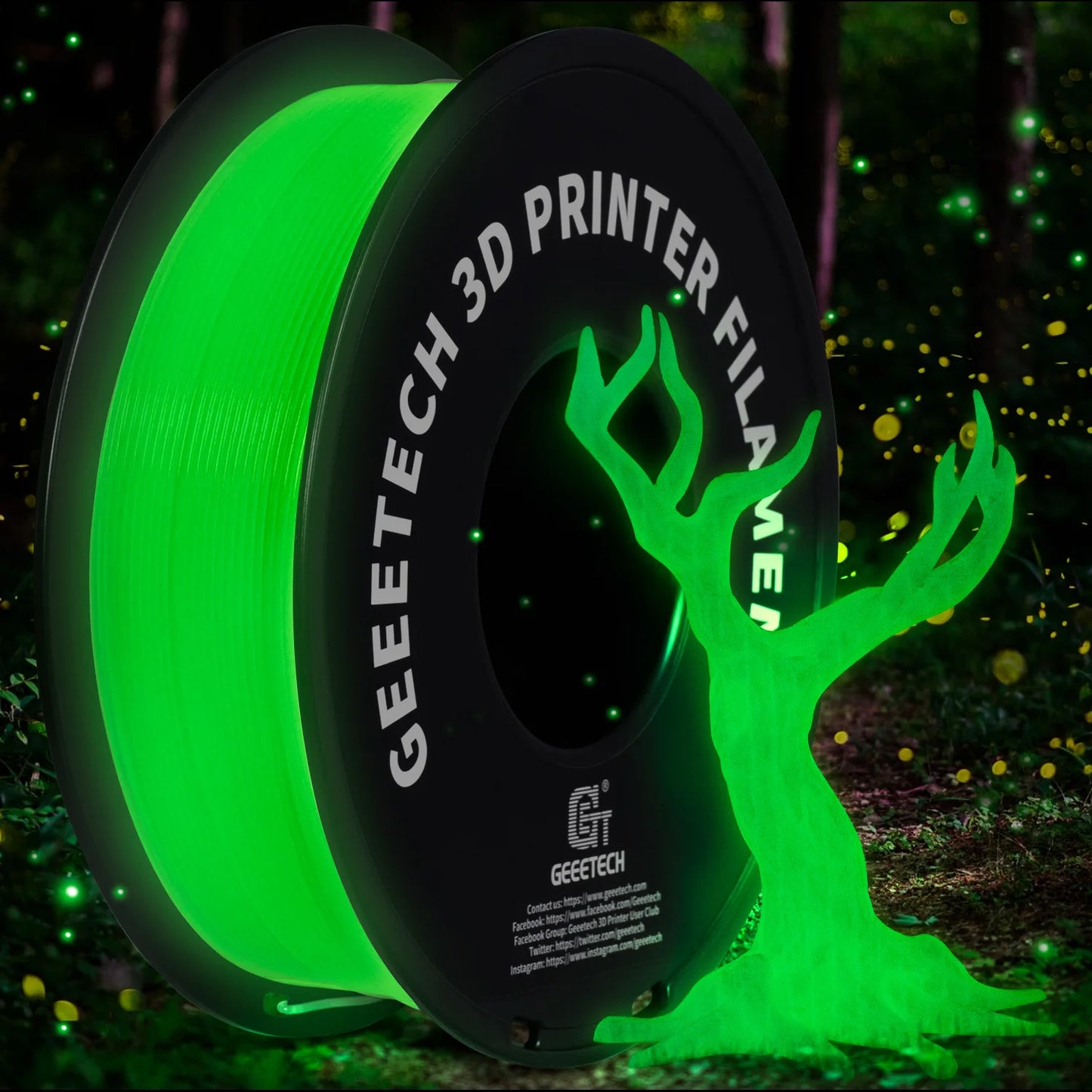 GEEETECH Luminous PLA Filament for 3D Printer 1.75mm 1kg Glow in the Dark Plastic PLA 3D Printing Materials Wholesale