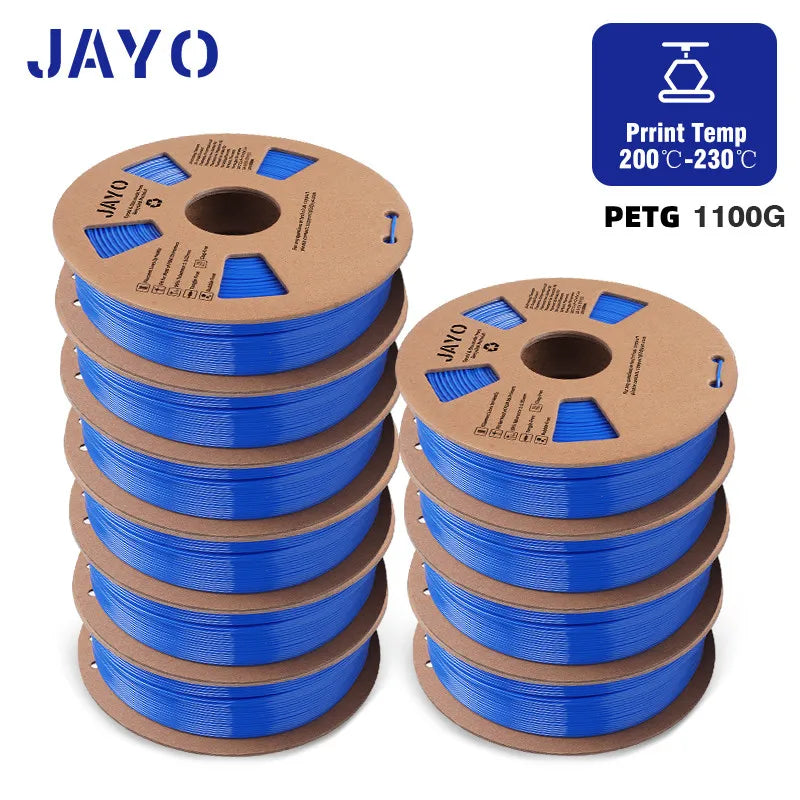 JAYO 3D Printer part PETG/PLA Meta/PLA/SILK/PLA PLUS/TPU Filament 1.75mm for 10Rolls FDM 100% No Bubbel craft part DIY Materials