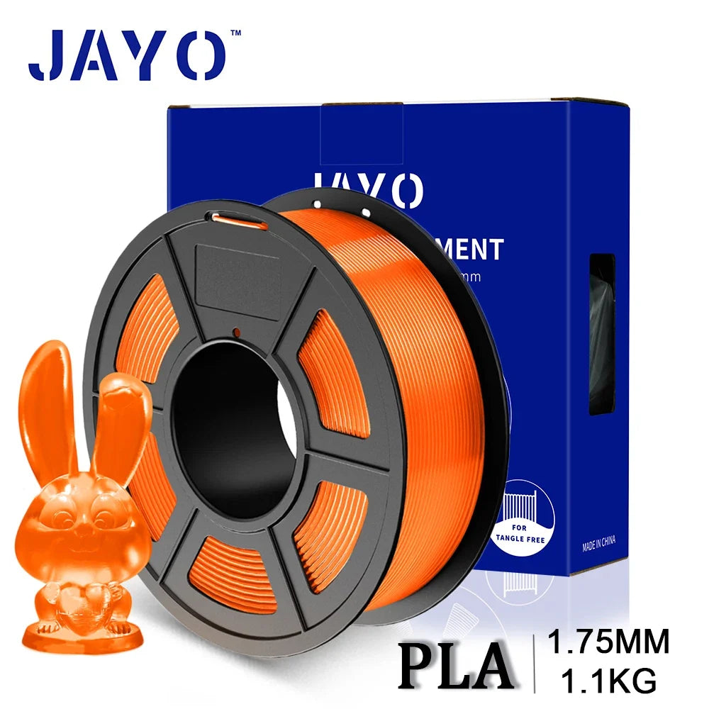 JAYO 3D PETG/PLA/PLA PLUS Printer Transparante Filament 1.75mm Transparency Series & No Bubble non-toxic 3D Printing Materials