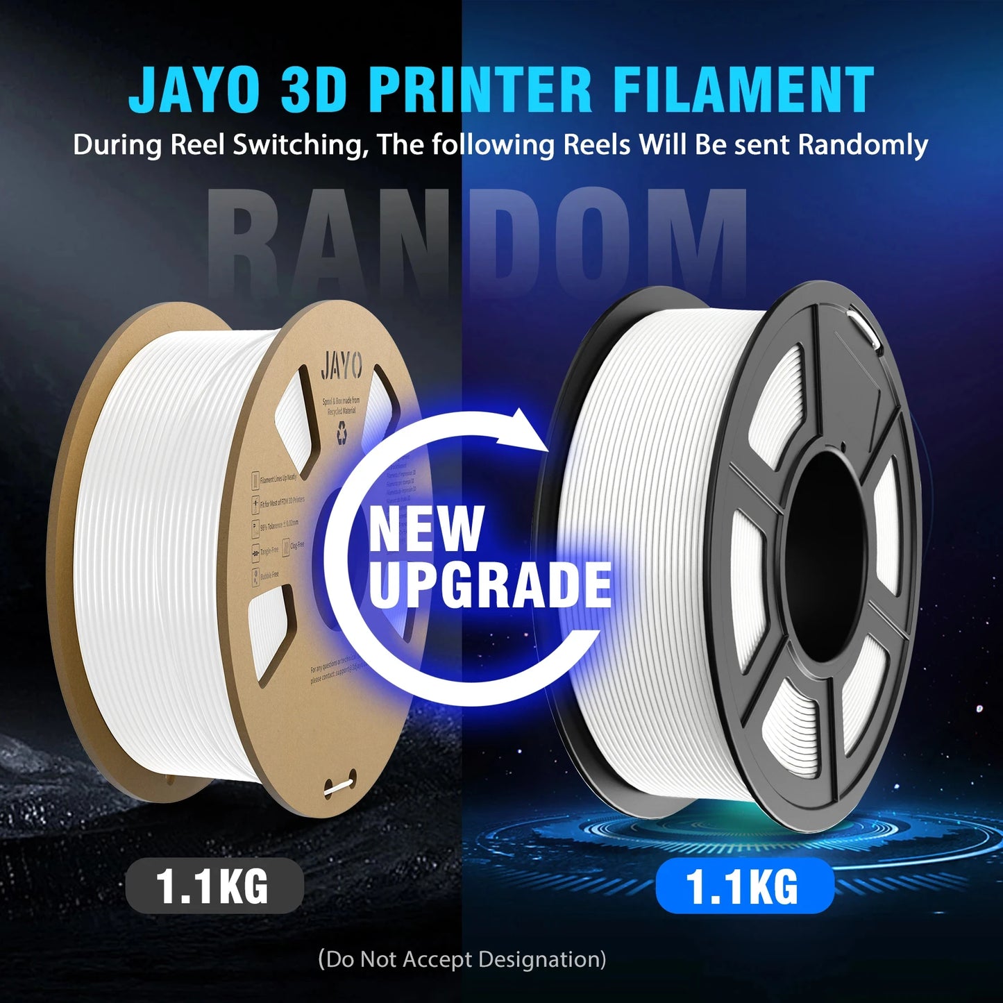 JAYO PETG 3D Printer Filament petg jayo filament  no bubbles no drawing smooth multiple colors 3d printer accessories 1.1kg/roll
