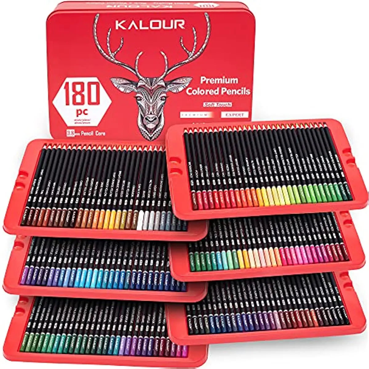 KALOUR Colored Pencils 70/120/180 PCS Set Water-soluble High Quality Iron Box Pack set