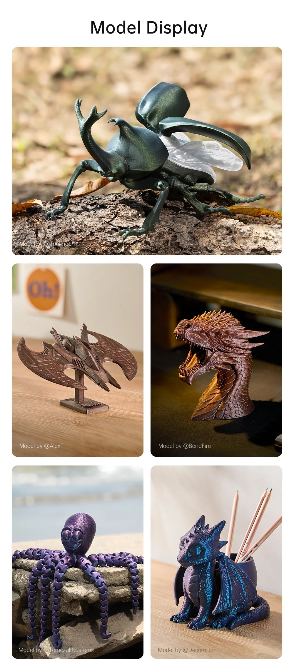 ANYCUBIC PLA Galaxy Filament Starry Effcet 3D Printer Filament Dynamic Colors PLA FDM Kobra 3 combo S1 Combo Printing Filament