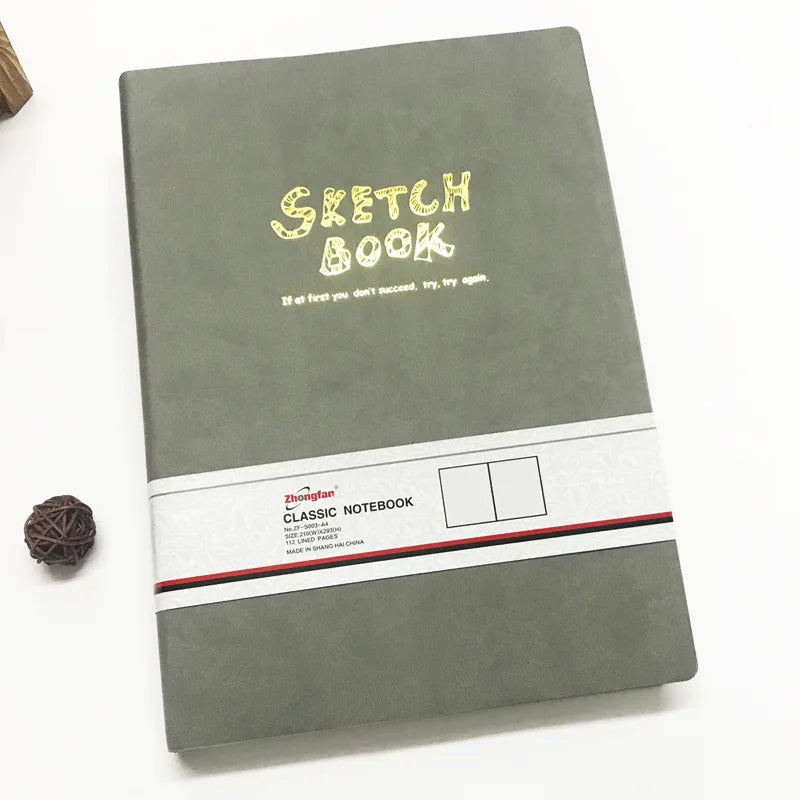 A4/A5 Super Thick Sketchbook 112 Sheets/224 Pages Writing Smoothly Not Easy Falling Pages for Watercolor Sketching Notes
