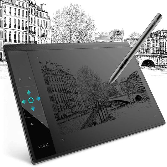 US/EU A30 10X6 inch Graphic Tablets Digital Pen Tablet Phone Drawing Tablet with Tilt OTG Battery-Free Stylus for Android Window