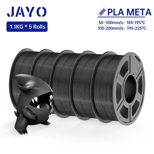 JAYO PLA Meta Filament 5 Rolls 1.75MM PLA 3D Printer Filament Neatly Wound Toughness 1.1KG 3D Printing Materials For FDM