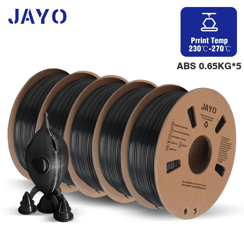 JAYO PLA/ABS/PETG/TPU/PLA PLUS/PLAMeta/ 3D Filament 1.75mm 5Rolls 2.5KG/5.5KG100% No Bubble FDM 3D Printer Materials DIY Gift