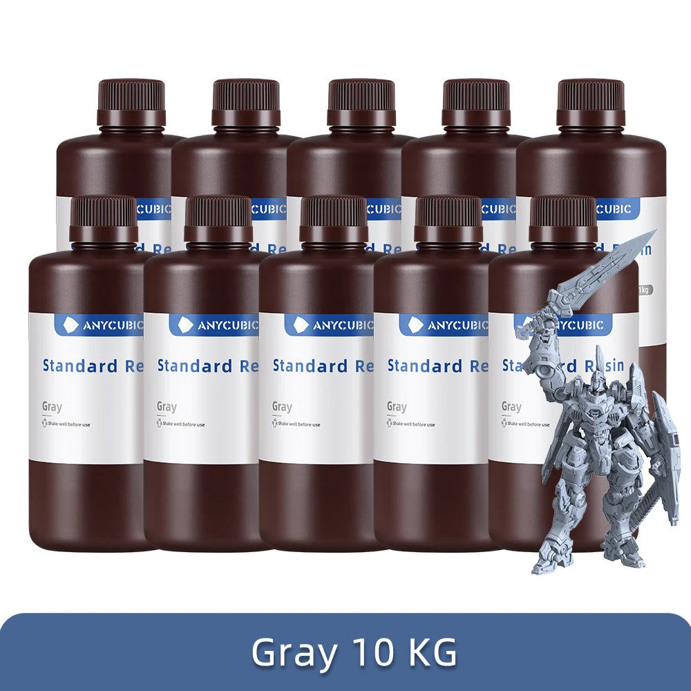 ANYCUBIC 1kg/10kg Liquid Photopolymer Standard Resin 405nm UV Resin For 3D Printer LCD Printing Resin Material For Photon Mono