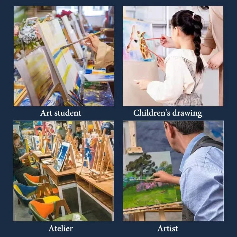 5pcs White Blank Square Artist Canvas Wooden Board Frame Cotton Artist Canvas Boards for Oil Painting Acrylic Watercolor