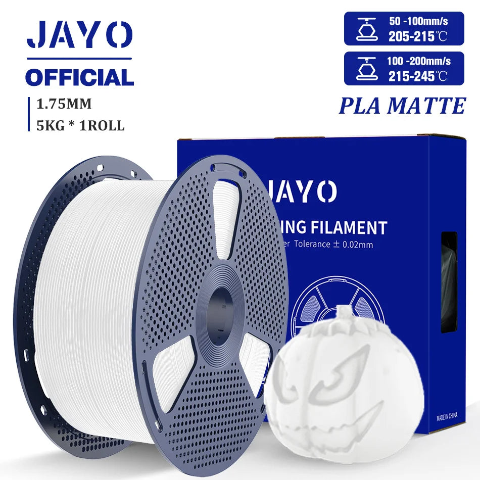 JAYO PLA /PLA Matte /ABS/PETG/PLA Plus 3D Printer Filament 5KG/Roll 1.75mm 3D Filament Large Spool Neatly Wound Filament