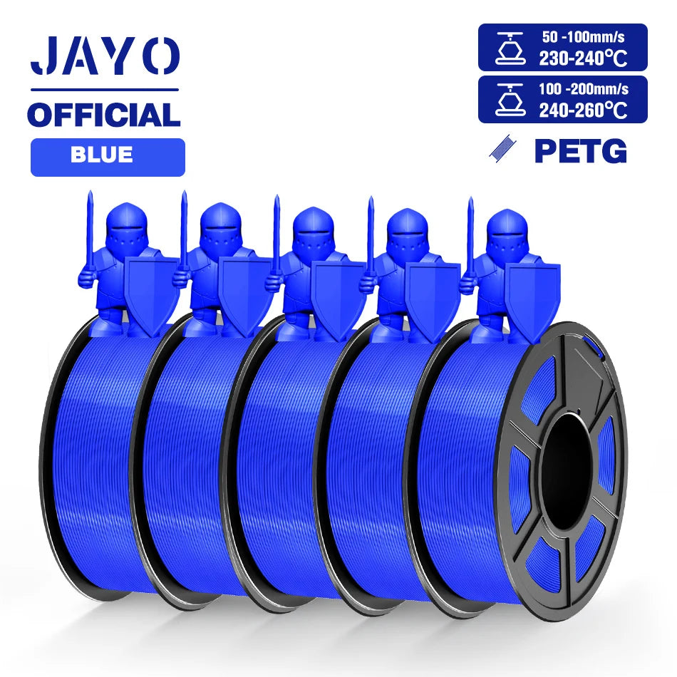 JAYO PETG Filamanet 1.75MM 5Rolls/set 3D Printer Filament PETG Neatly Wound 3D Printing Material For FDM 3D Printer