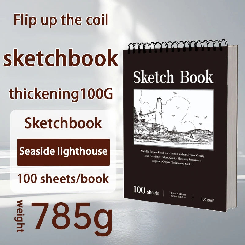 Sketchbook A4, A5, A6, thickened quick sketch book for art students, blank picture book, hand-painted pencil paper drawing