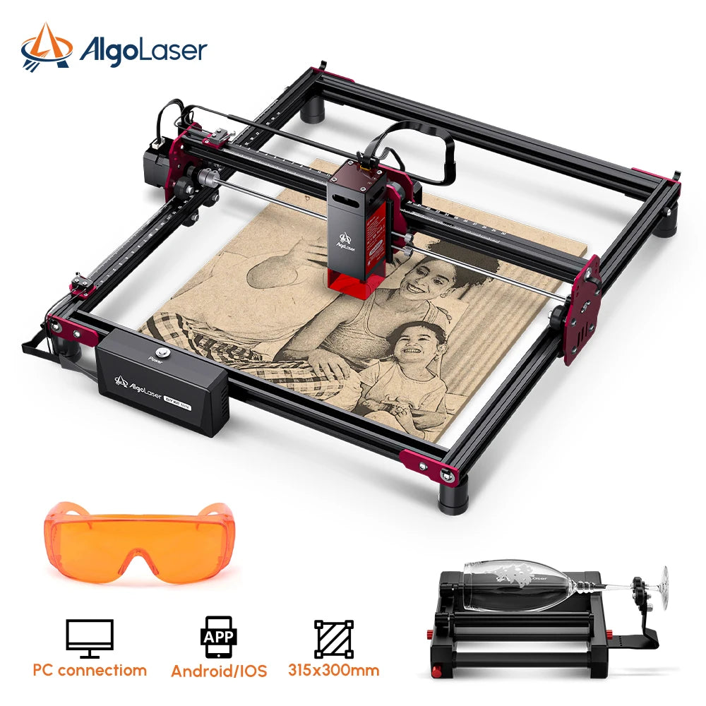 Algolaser Mini 5W Laser Master Engraver Cutter Metal DIY Marker Engraving Cutting Machine