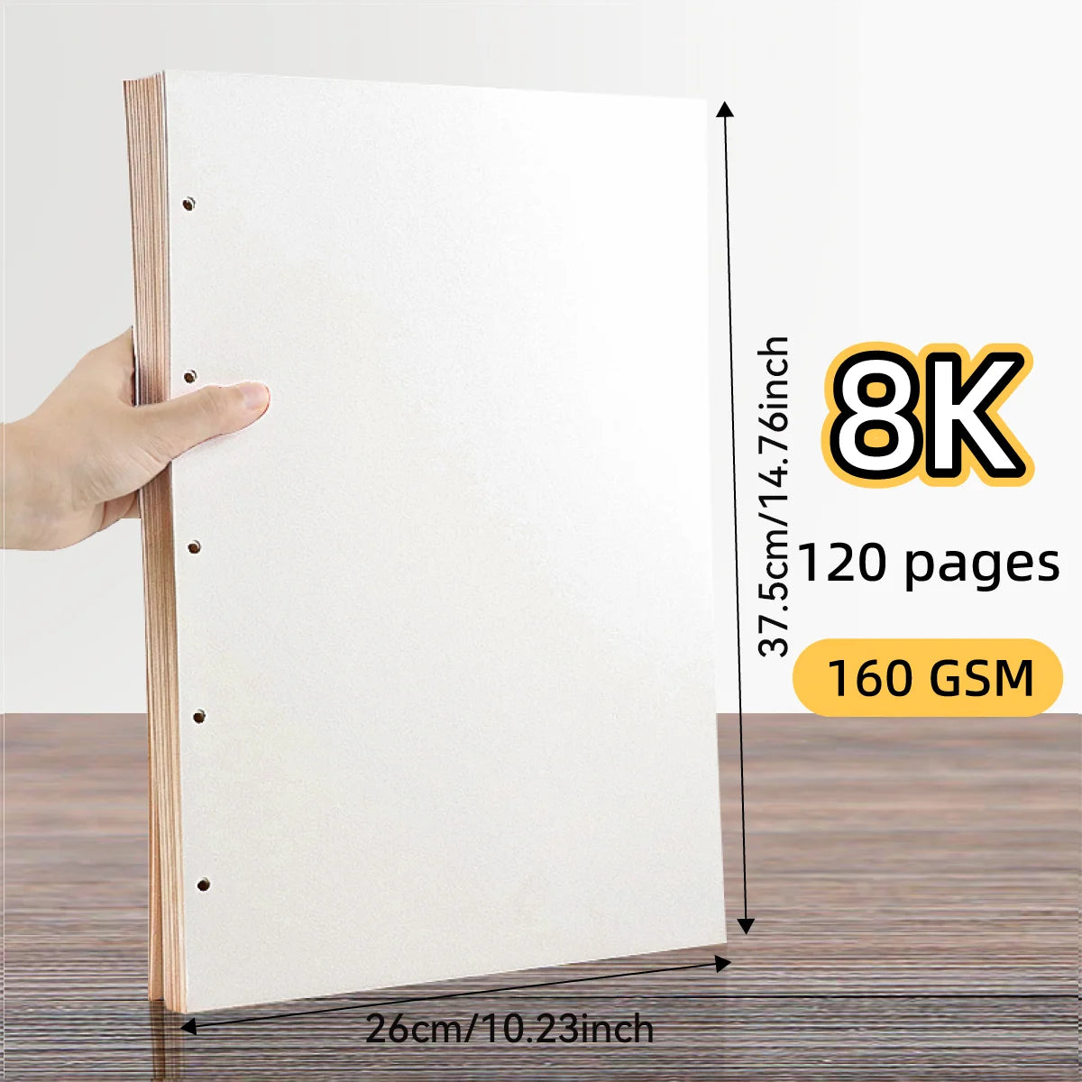 120 Pages Spiral Sketchbook 160GSM Refillable Notebook for Art Drawing Linen Hardcover Stationery School Supplies