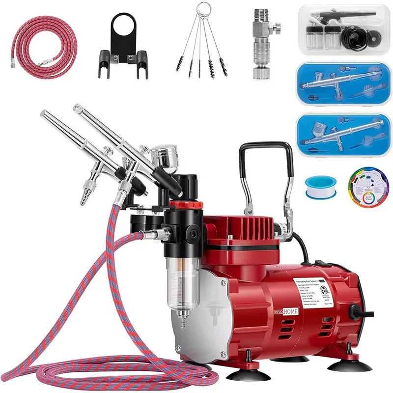 Professional Airbrush Kit Set Airbrush Compressor Art Nail Tattoo Makeup Model