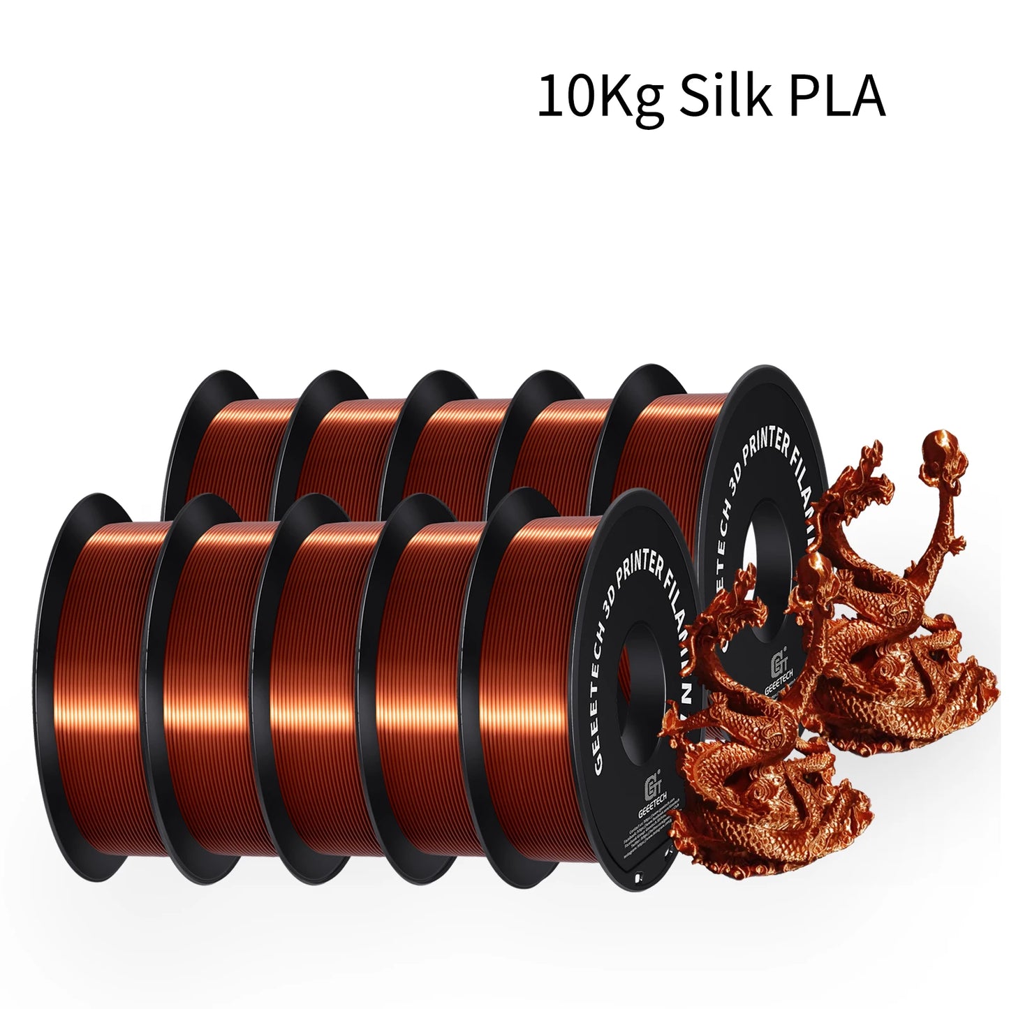 GEEETECH 10Kg In One Box Matte/PETG/Silk PLA/TPU/ABS 3D PLA Filament 1.75mm Spool Wire For 3D Printer Material,Safety