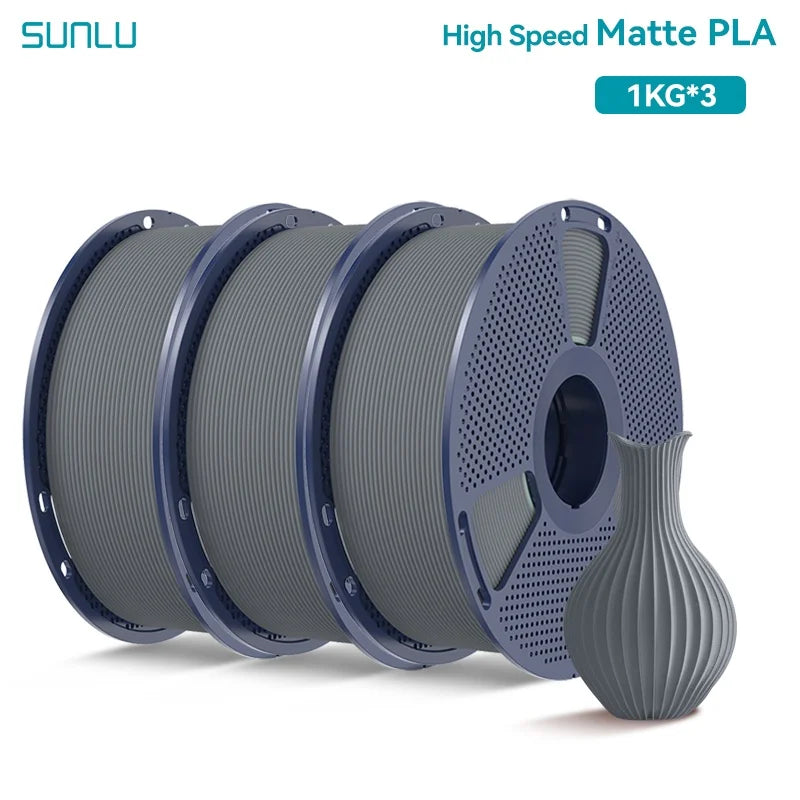 SUNLU 3KG High Speed PLA/Matte PLA/Matte PETG Filament 1.75mm 1kg Spool Neatly Wound Filament Fit Most FDM 3D Printers