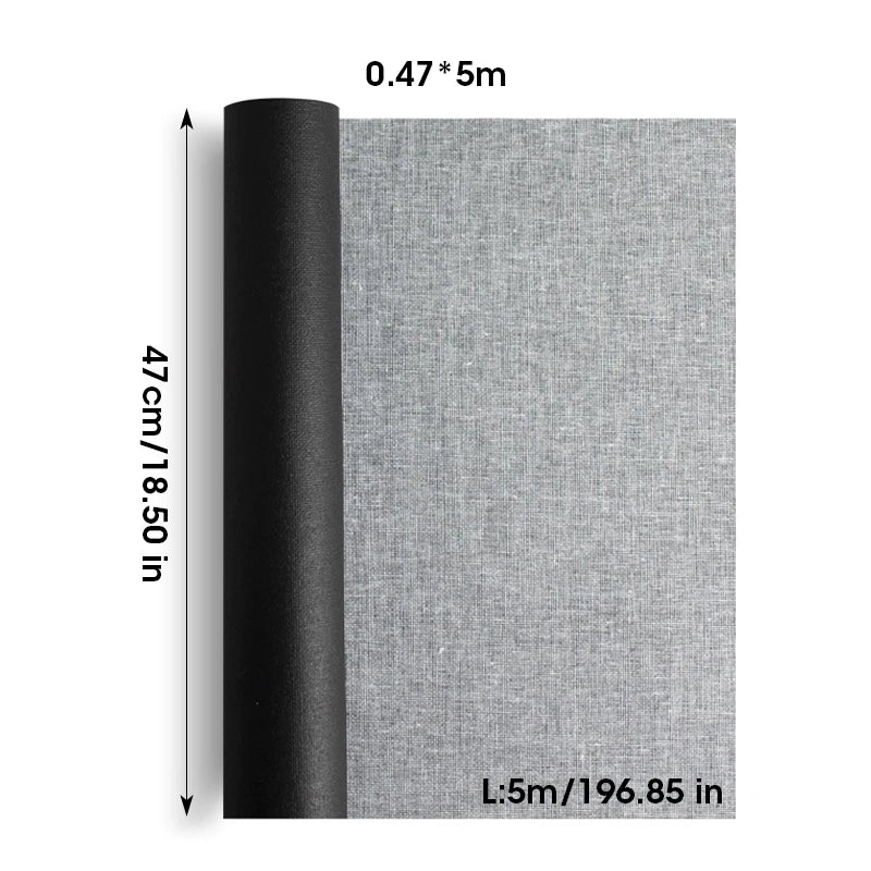 5M/Roll Cotton Canvas Roll, White Black Blank Specialized Suitable for Oil Painting, Acrylic Pigments,27,37,47,,57,67,77,87cm Wide
