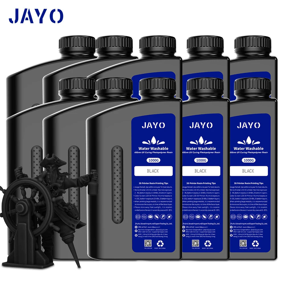 JAYO 3D Resin Water Washab/ABS-Like/Plant Based/Standard 10KG UV Photopolymer Resin Liquid 405nm For LCD 3D Printer Materials