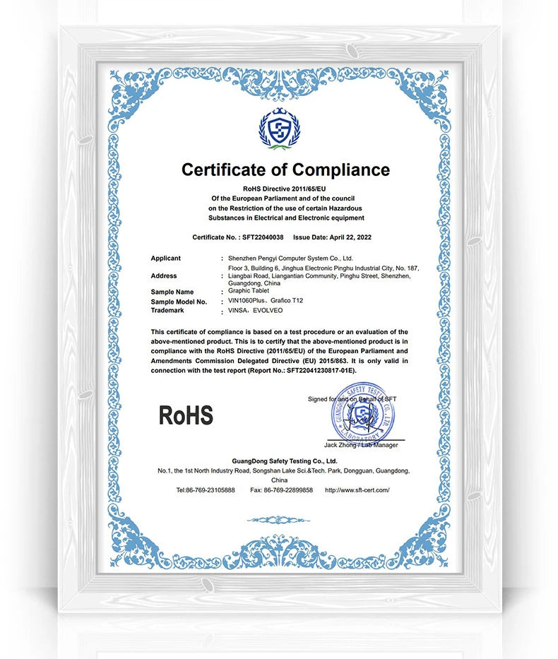 VINSA 1060PLUS  HD Graphic Tablet Monitor With 12 Shortcut Key & 8192 Level Stylus, Digital Pen Tablet with Screen for Painting