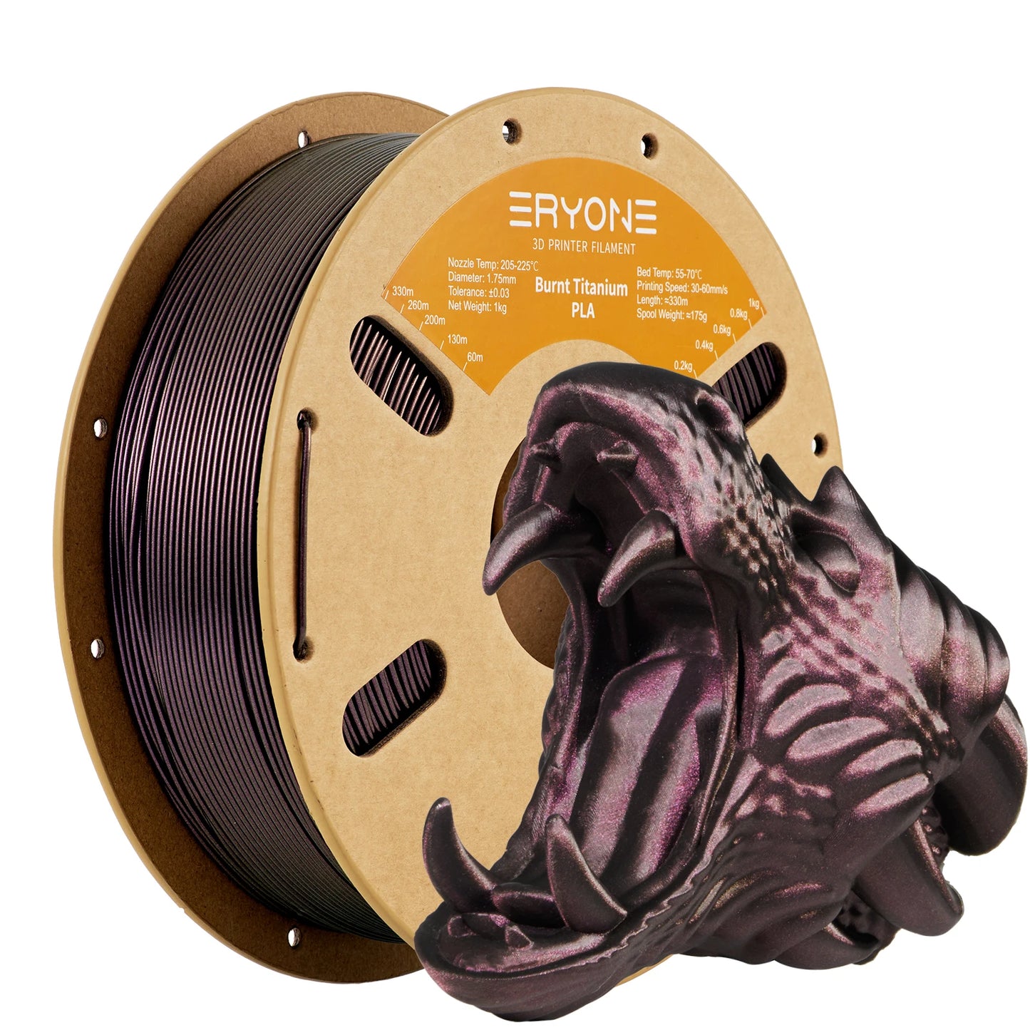 ERYONE Promotion PLA Burnt Titanium High Quality Filament 1KG 1.75mm ±0.03mm Filament For FDM 3D Printer Excellent Fluidity