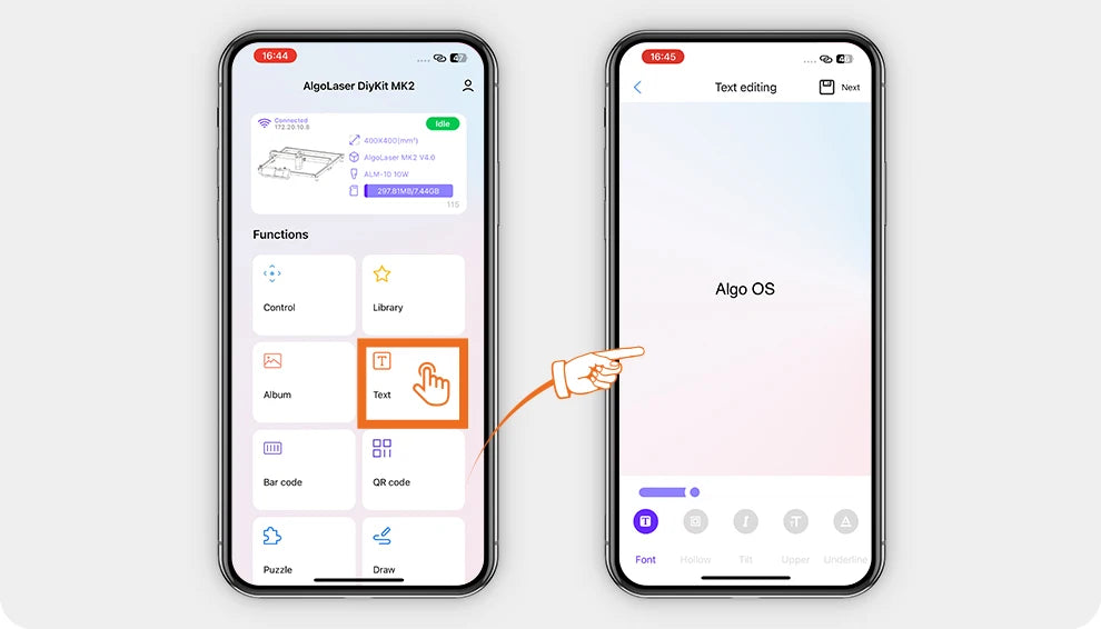 Algolaser 90W Table 40*43cm CNC Laser Cutter Engraver 3.5” Touch Scree Phone&WiF Metal Wood CNC Lase Cutting Engraving Machine