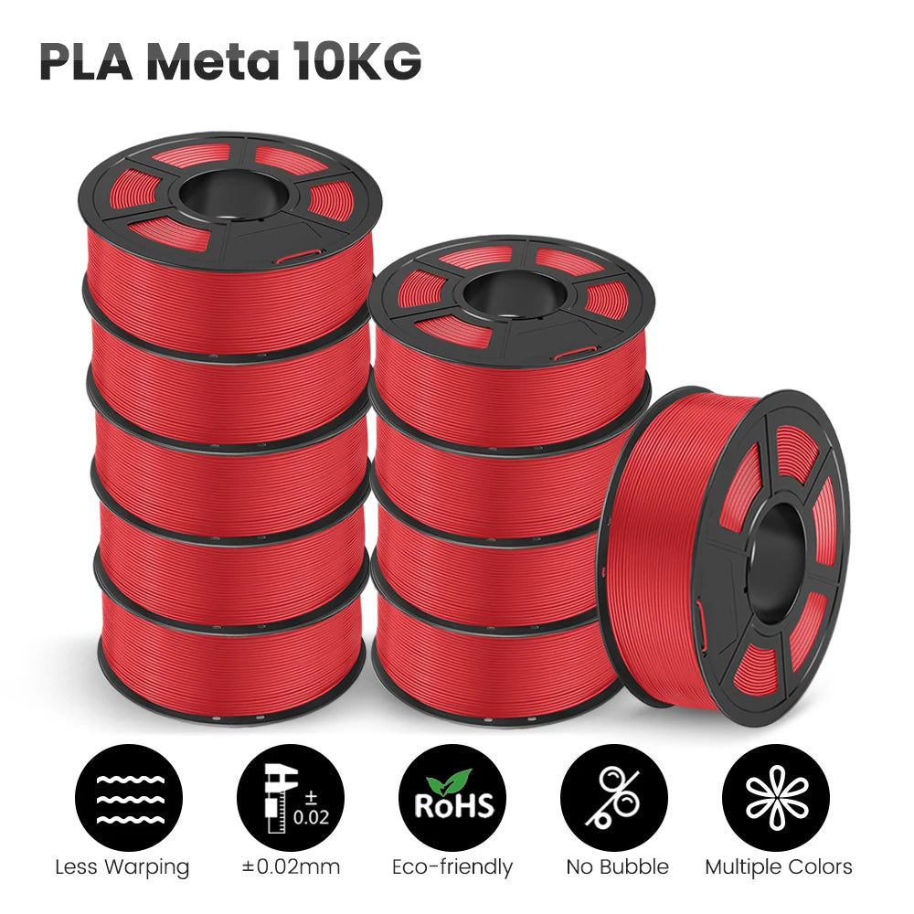JAYO 3D Printer part PETG/PLA Meta/PLA/SILK/PLA PLUS/TPU Filament 1.75mm for 10Rolls FDM 100% No Bubbel craft part DIY Materials