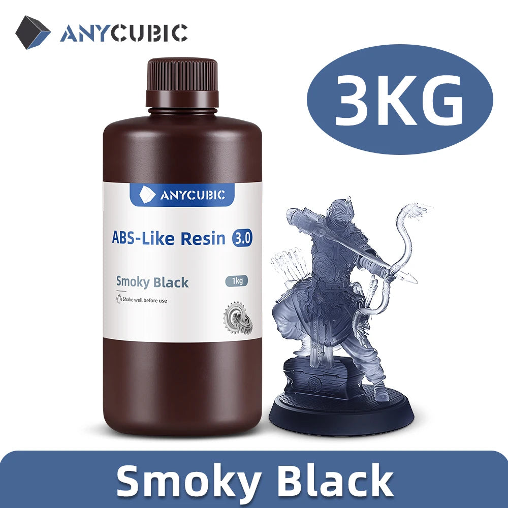 ANYCUBIC ABS-Like Resin 3.0 For LCD 3D Printer Highly Resilient Higher Accuracy with Lower Shrinkage Rate Minimal Odor Mono 4
