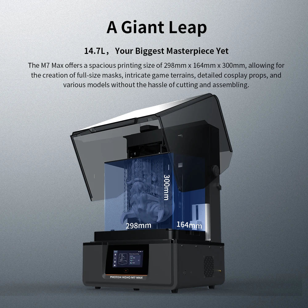 3D Printer-PRE ANYCUBIC Photon Mono M7 Max AE LCD 3D Printer 14.7L Ultra-Large Print Volume LCD Resin 3D Printer Print Size 298x168x300mm