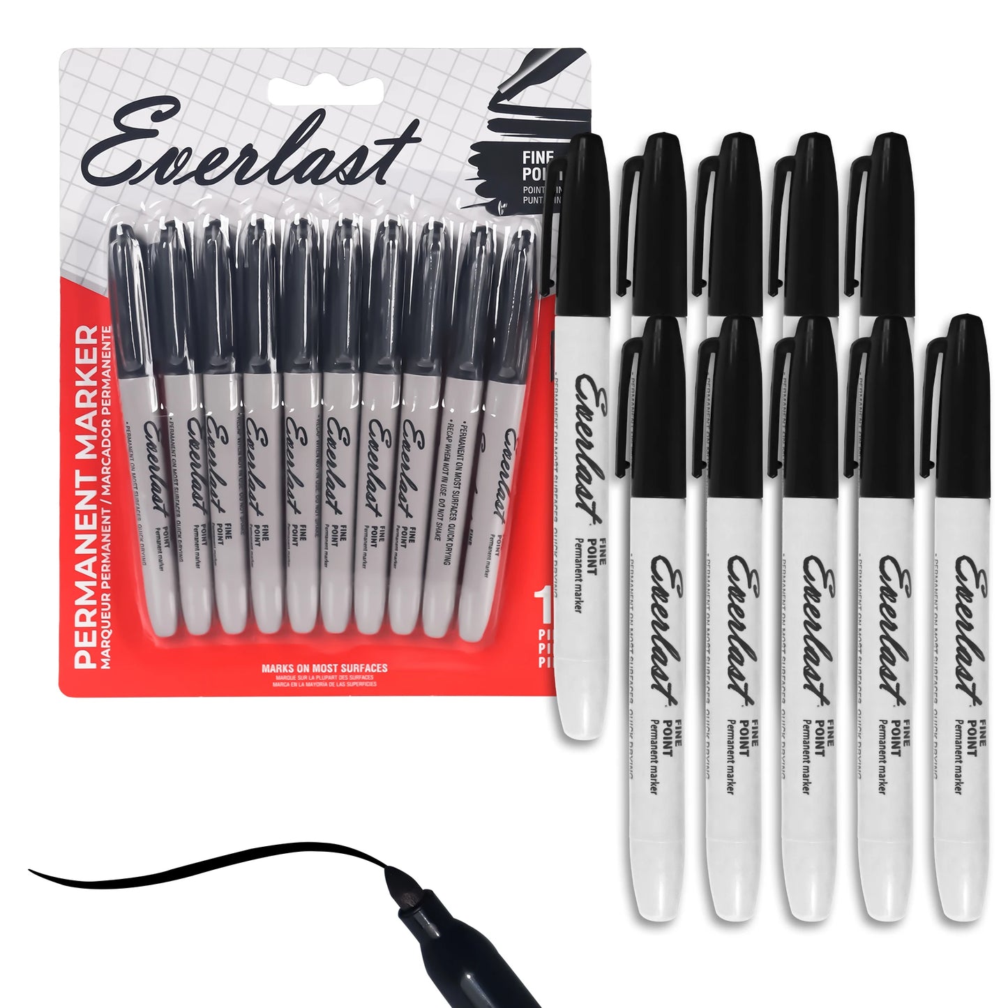 20/40/60-Pack Waterproof  Dual-Tip Permanent Markers, Quick-Drying, Waterproof & Smudge-Proof, for Office Marking, Note-Taking,