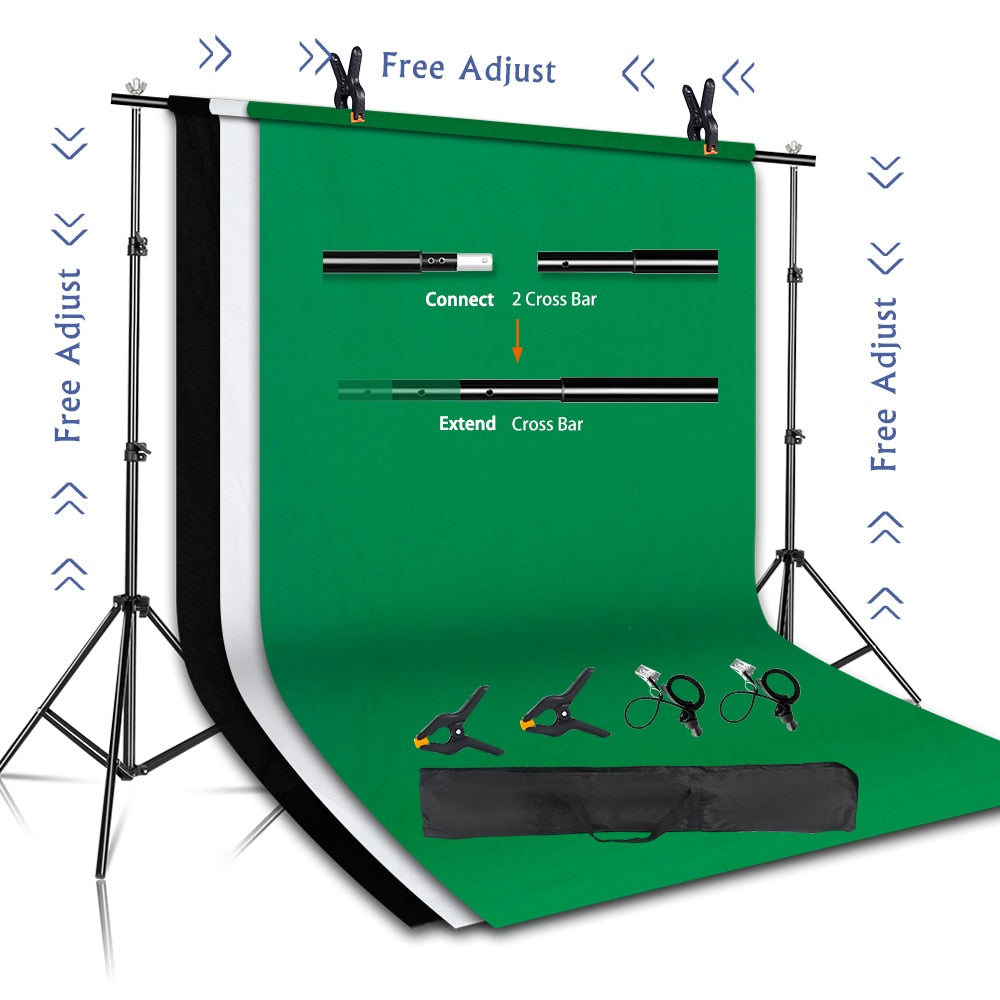 SH Photography Background Stand Kit With Adjustable Stand Support System Backdrops For Photo Studio Chromakey Green Screen Frame