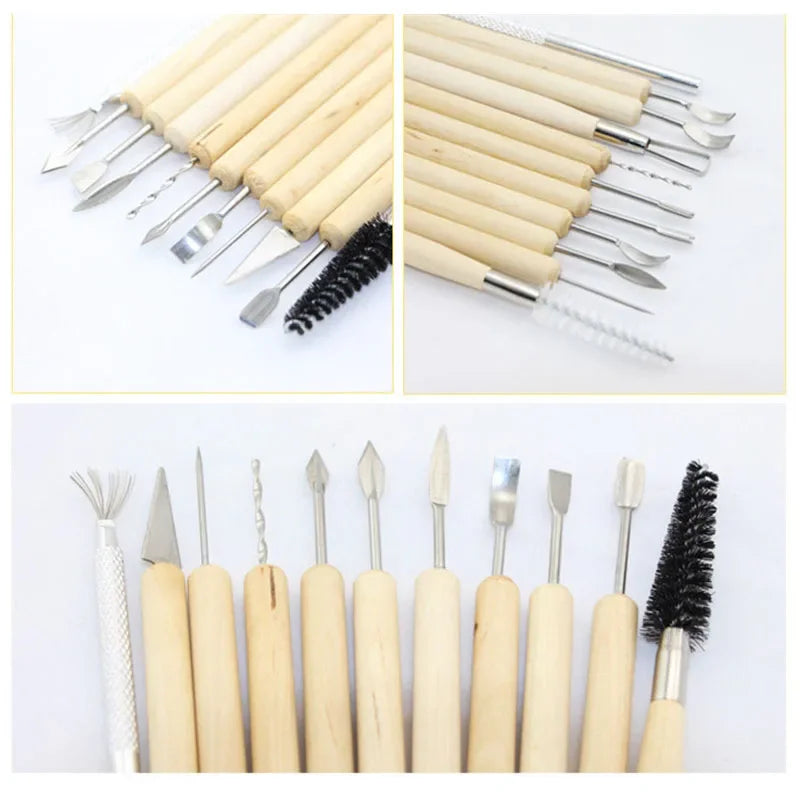 11pcs set DIY Pottery Tools Polymer Clay Cutter Tools for Clay Sculpting