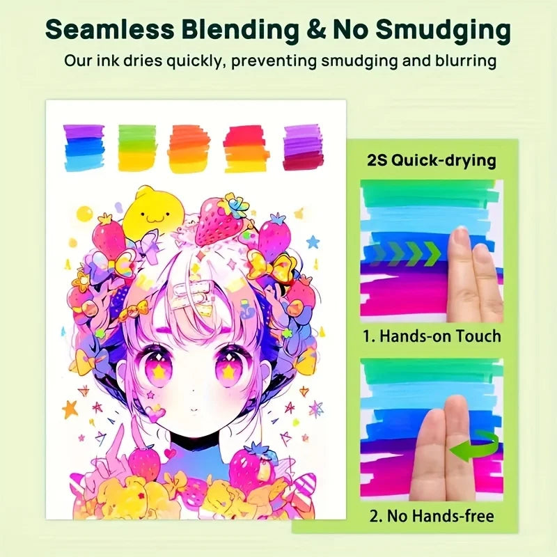 168-color alcohol marker set, used for drawing permanent sketch markers