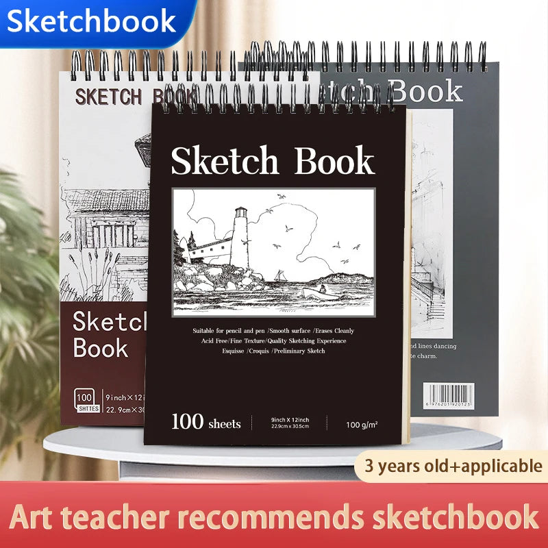 Sketchbook A4, A5, A6, thickened quick sketch book for art students, blank picture book, hand-painted pencil paper drawing