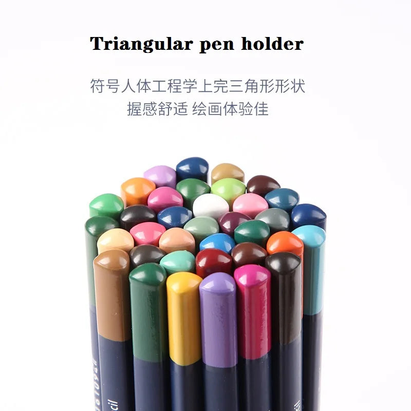 Colores Triangular Pen Holder Colored Pencil Set 24/36/48/72/120 Color lapses Art Supplies Water-solubility Bold Refill