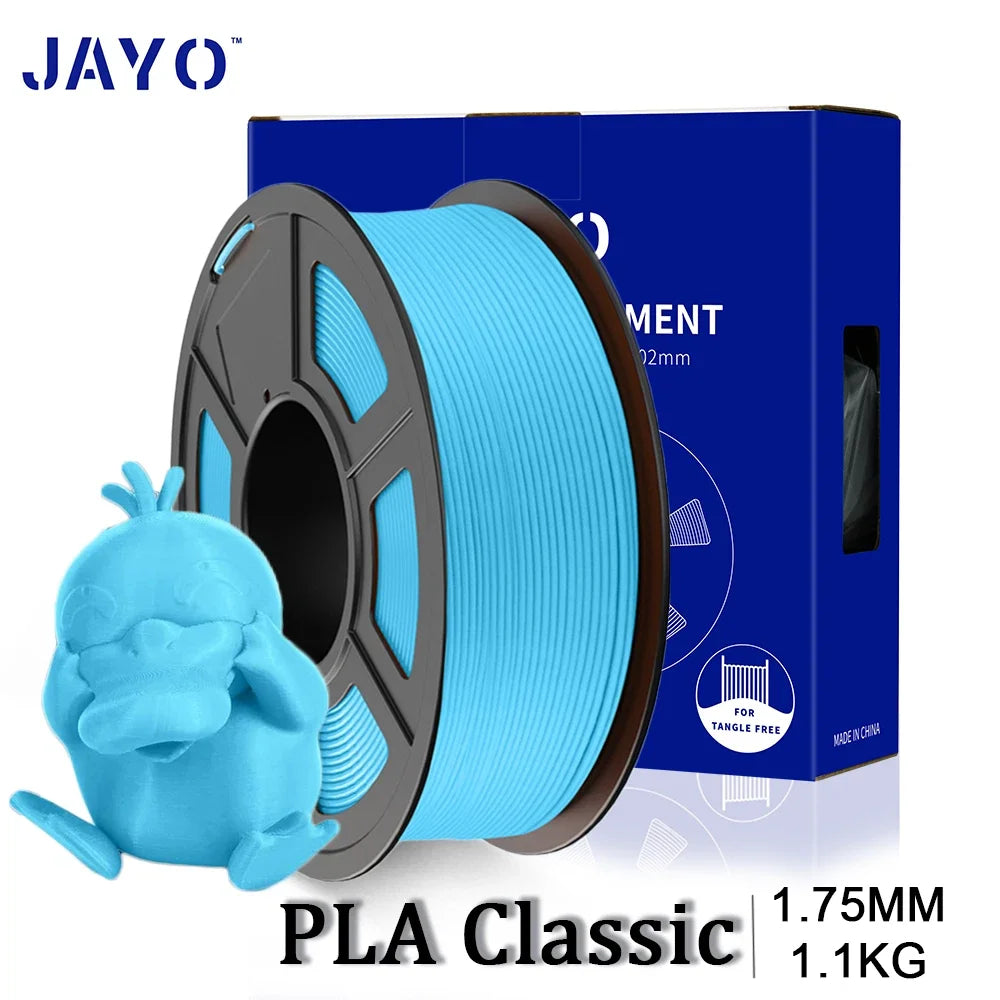 JAYO 3D Printer PLA Classic Filament 1.75mm+/-0.02mm 300-600mm/s Print Range High Flow Speedy PLA 3D Printer Filament for 3D
