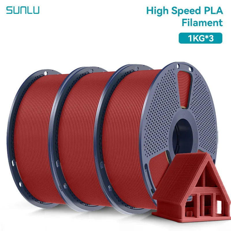 SUNLU 3KG High Speed PLA/Matte PLA/Matte PETG Filament 1.75mm 1kg Spool Neatly Wound Filament Fit Most FDM 3D Printers