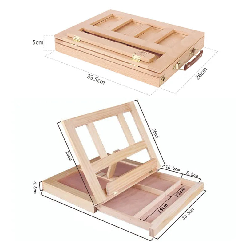 Portable Creative Wooden Easel Painting Easel for Artist