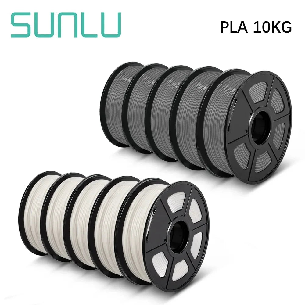 SUNLU 10KG 3D Filament PLA /PLA PLUS Filament 10kg 22 lbs 1.75mm 3D Printer Filament Environmentally friendly High strength PLA