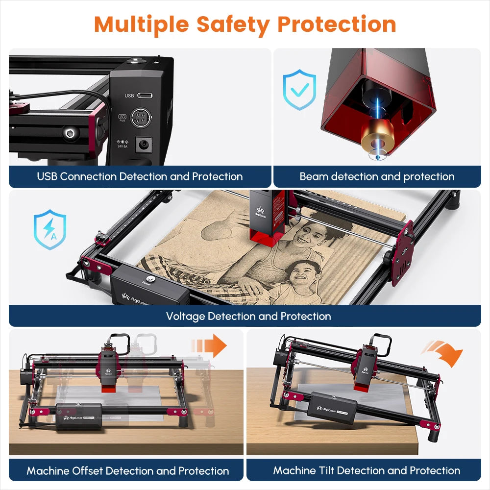 Algolaser Mini 5W Laser Master Engraver Cutter Metal DIY Marker Engraving Cutting Machine