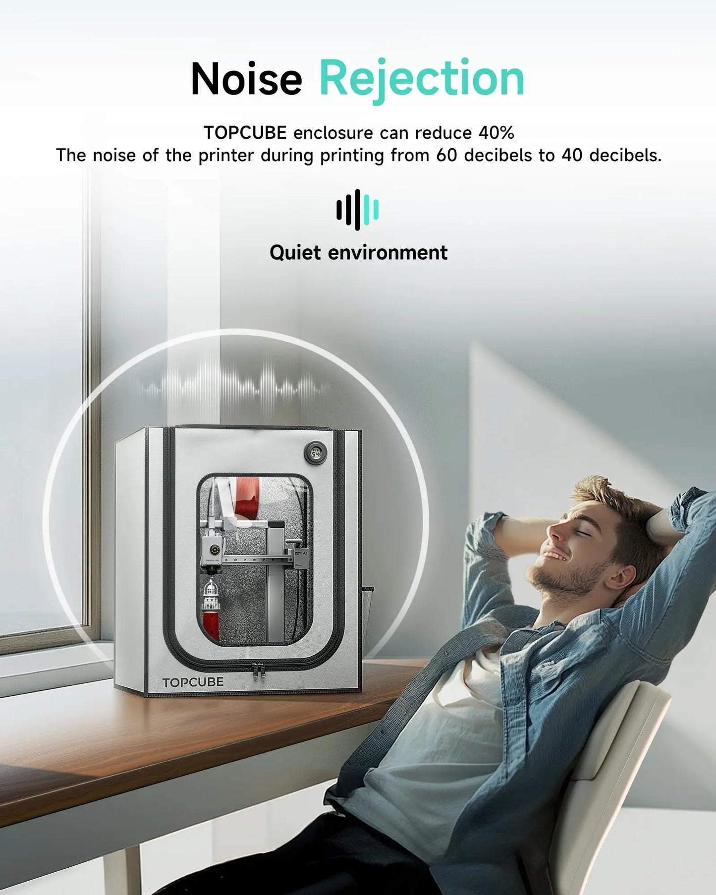 YOOPAI 3D printer Enclosure For Bambu lab A1/A1 mini 3D printer House Cover with LED light Constant Temperature Fireproof  large