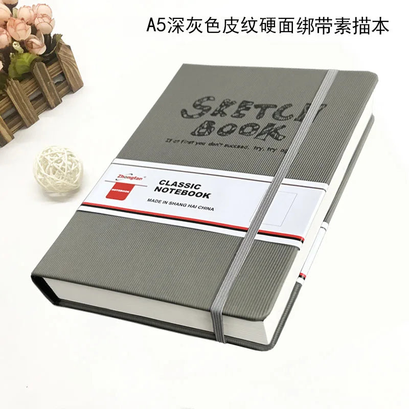 A4/A5 Super Thick Sketchbook 112 Sheets/224 Pages Writing Smoothly Not Easy Falling Pages for Watercolor Sketching Notes