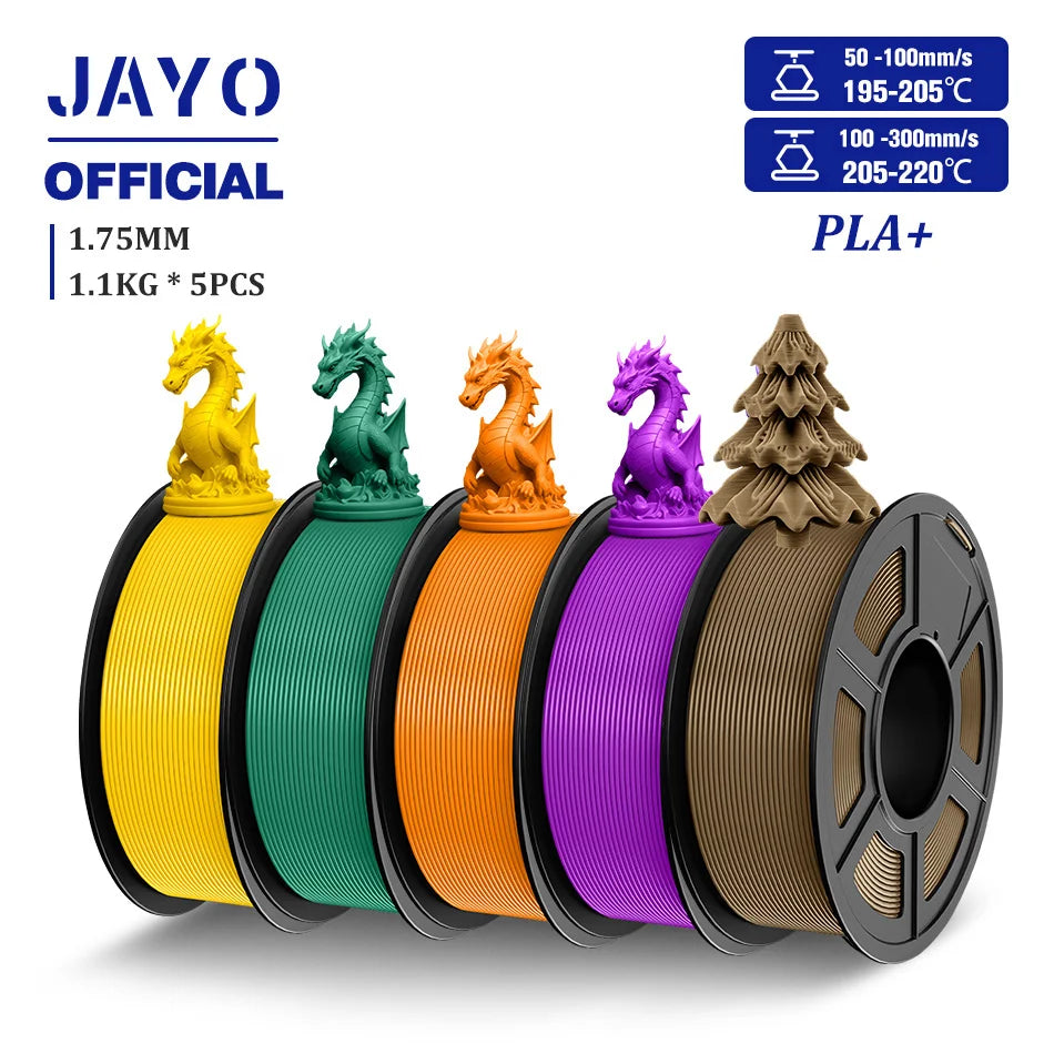 JAYO PLA plus 1.75mm PLA+ 3D Printer Filament Neatly Wound 3D Filament PLA For FDM 3D Printer Macarone Color Materials