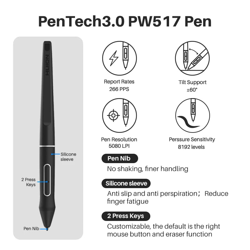13.6 x 8.5 Inches HUION G930L Wireless Graphics Tablets Inspiroy Giano Drawing tablet Bluetooth Connection with Pentech 3.0 Stylus