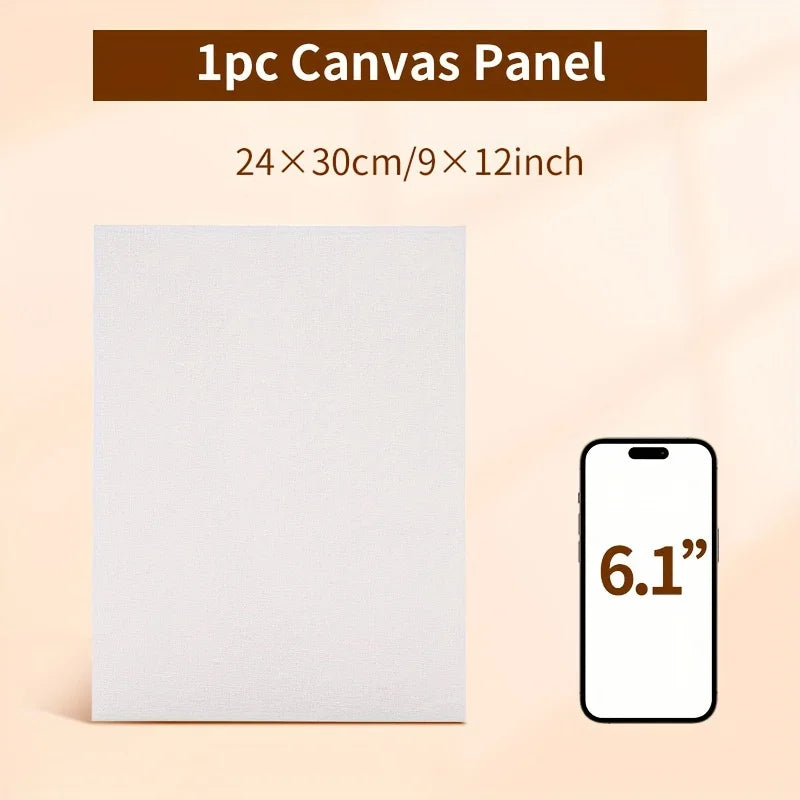 8 Sizes Canvas Panels for Painting,Blank Canvas Boards for Acrylics,Oil,Gouache,Tempera,Primed White for Adults,Hobby Painters.