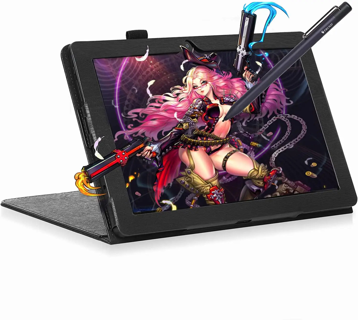 Frunsi Standalone Drawing Tablet Pad with Screen No Computer PC Needed Android 13 10 Inch IPS HD Monitor Display WIFI for Artist