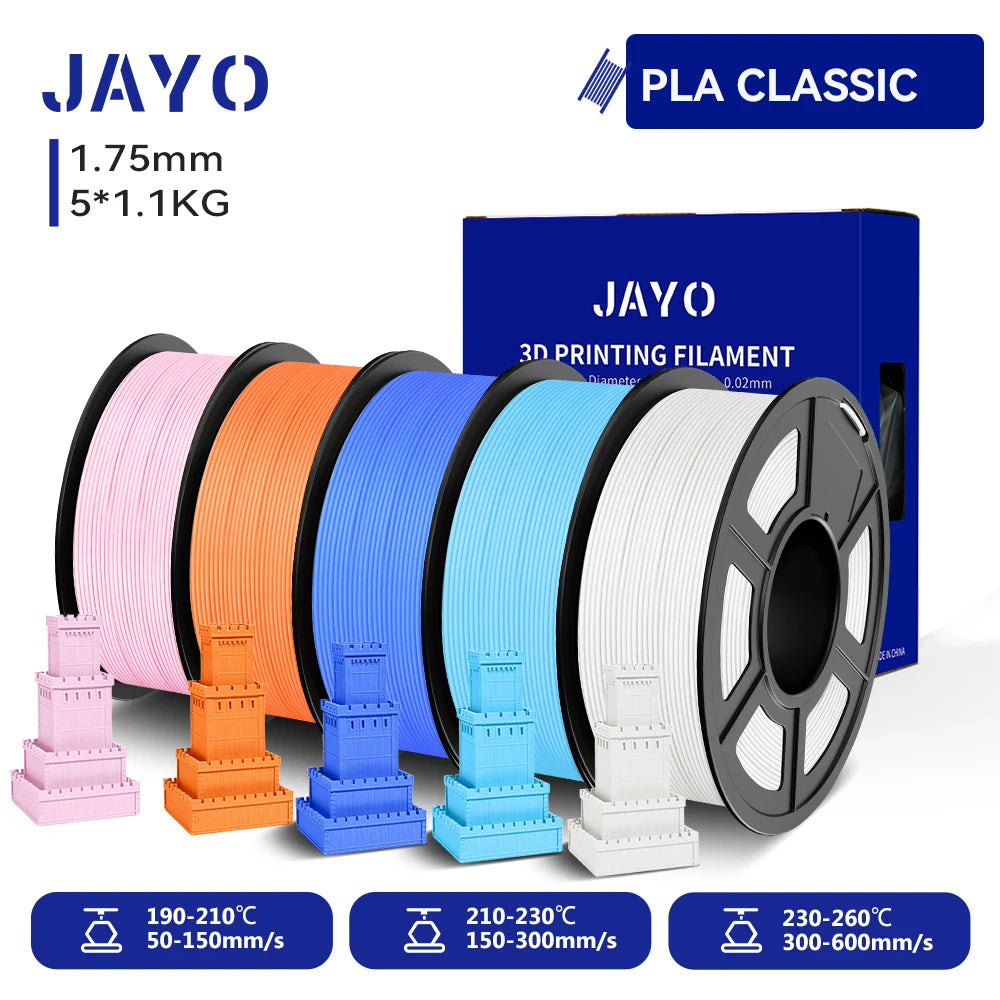 JAYO 5.5KG 3D PETG / High Speed Matte PETG / PLA Classic Printer Filament 1.75mm 3D Printer Filament Neatly Wound PETG for 3D