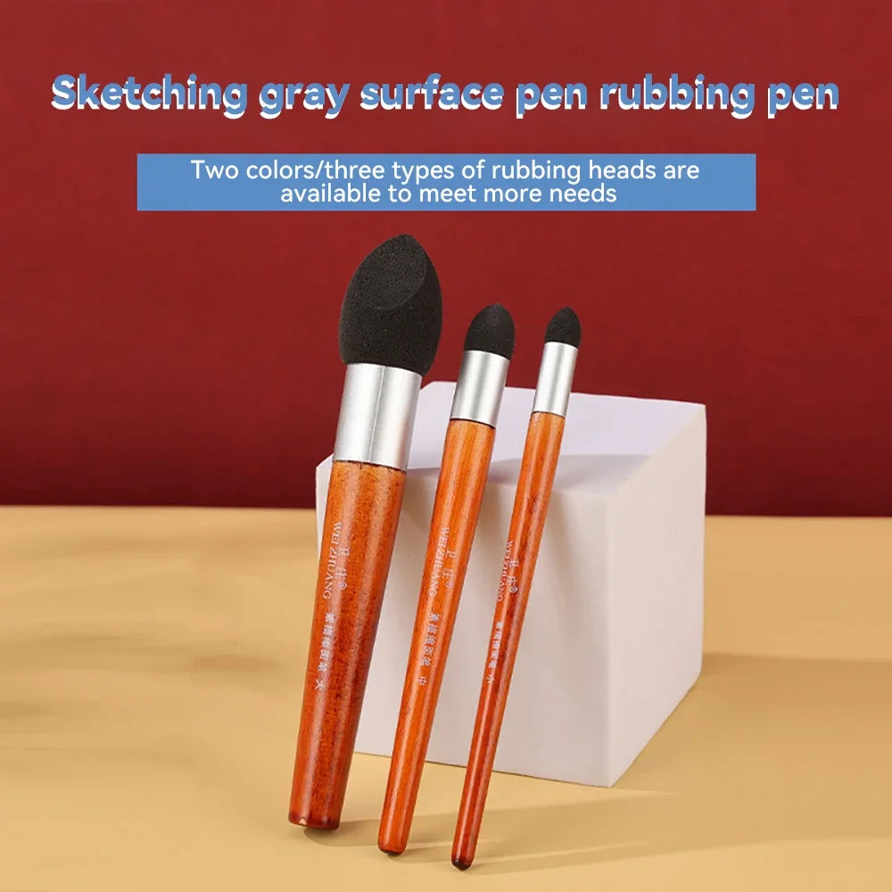Sketch Pen Brush Artist Blending Pen Washable Rubbing Sponge Wipe Clean Tool Set Reusable Drawing Processing Rendering Eraser