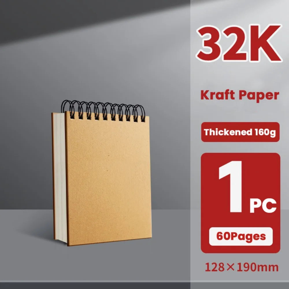 30 Sheets 8K 16K Coil Sketchbook A4 A5 A6 Eco-Friendly Thick Drawing Paper Acid Free Spiral Bound Artist Sketch Pad Sketch