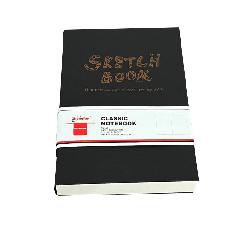 A4/A5 Super Thick Sketchbook 112 Sheets/224 Pages Writing Smoothly Not Easy Falling Pages for Watercolor Sketching Notes